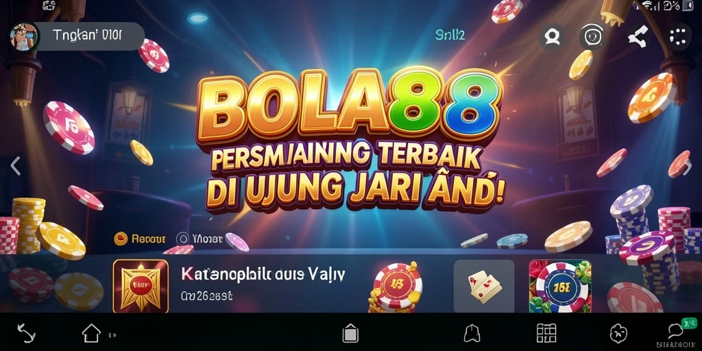 Tampilan gameplay BOLA88 dengan grafis kasino yang memukau.
