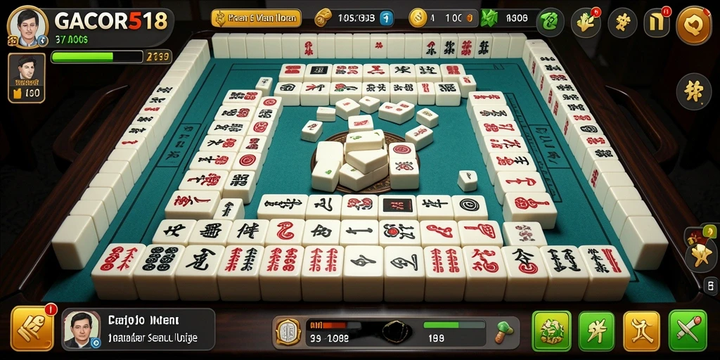 Tampilan screenshot GACOR518 menampilkan gameplay Mahjong yang mengasyikkan.