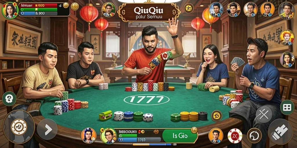 Tampilan gameplay L777 saat bermain QiuQiu yang seru.