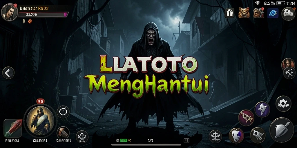 Screenshot menampilkan gameplay LATOTO yang mencekam dan teror yang menghantui.
