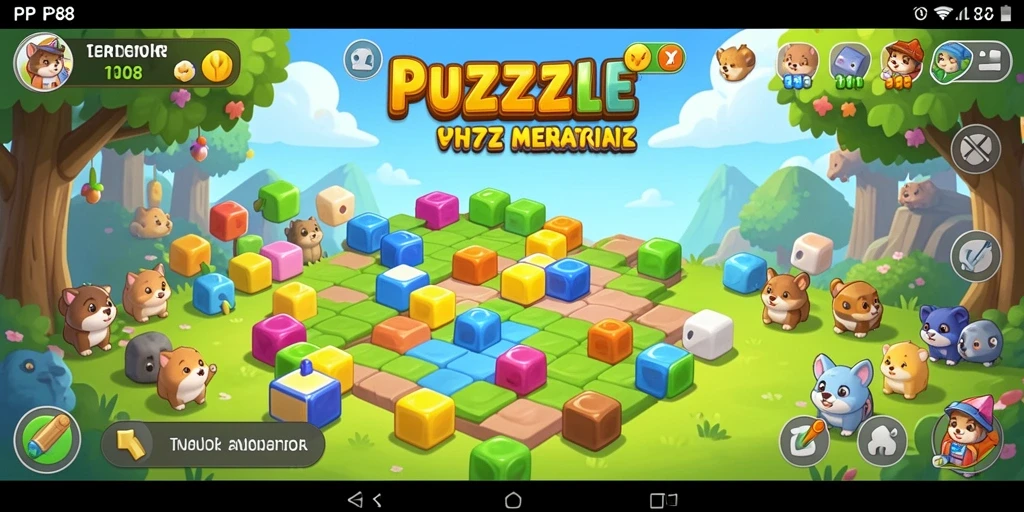 Tampilan gameplay menantang dalam permainan Puzzle PP88.