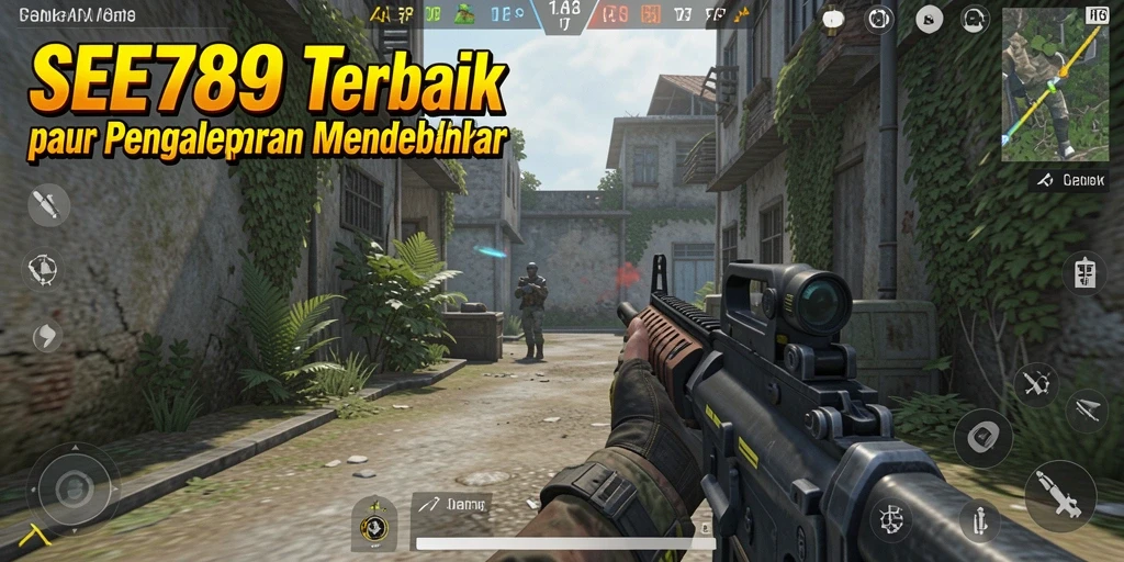 Screenshot menunjukkan aksi menegangkan dalam gameplay FPS di SEE789.