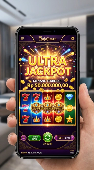 Tampilan antarmuka aplikasi rajajuara yang ramah pengguna.